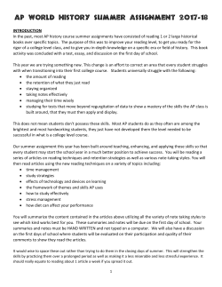 AP World History Assignment 17-18