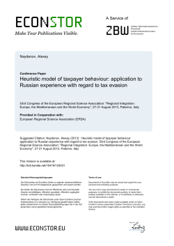 application to Russian experience with regard to tax