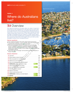 Where do Australians live?