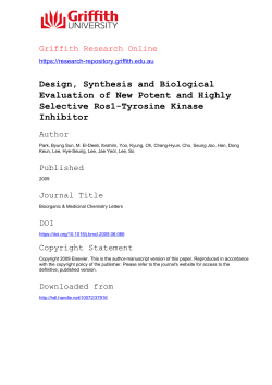 Design, Synthesis and Biological Evaluation of New Potent and