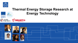 Thermal Energy Storage Research at Energy Technology