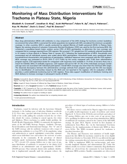 Monitoring of Mass Distribution Interventions for