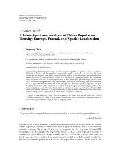 A Wave-Spectrum Analysis of Urban Population Density: Entropy