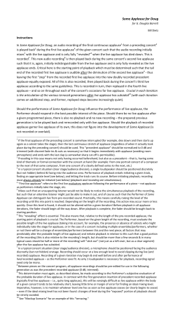 Some Applause for Doug