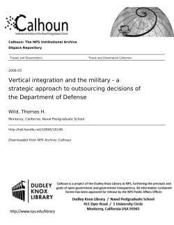 Vertical integration and the military - a strategic