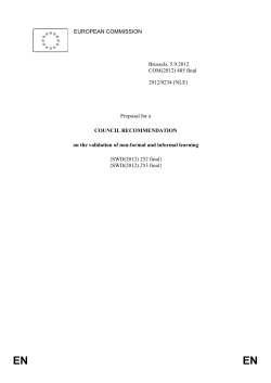 EUROPEAN COMMISSION Brussels, 5.9.2012 COM(2012