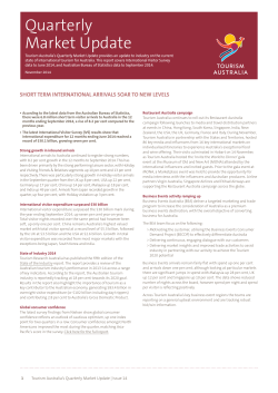 Quarterly Market Update - Tourism Australia