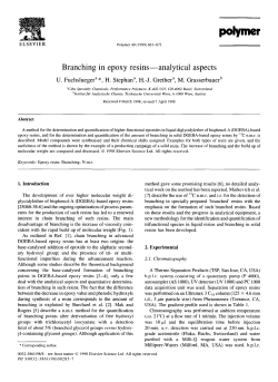 Branching in epoxy resins-analytical aspects
