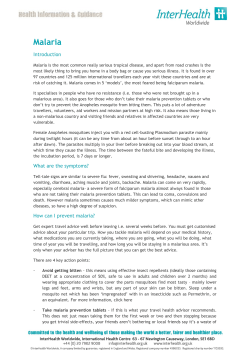 Malaria - Interhealth