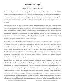 Benjamin M. Siegel - eCommons@Cornell