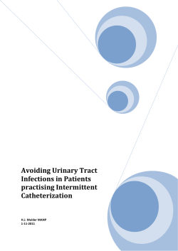 Avoiding Urinary Tract Infections in Patients practising Intermittent