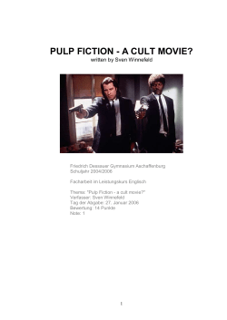 pulp fiction - a cult movie? - Q
