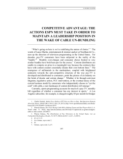 competitive advantage: the actions espn must take in order to