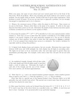 Problems - TTU Math Department