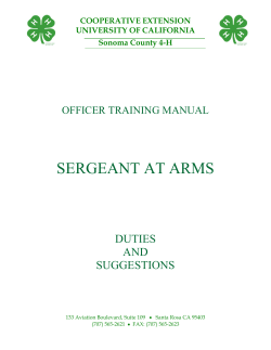 sergeant at arms - UCCE Sonoma County
