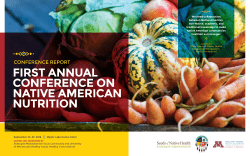 First Annual Conference on Native American Nutrition report