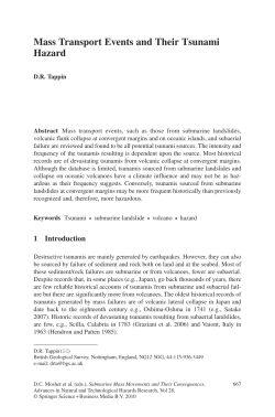 Mass Transport Events and Their Tsunami Hazard