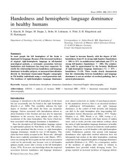 Handedness and hemispheric language