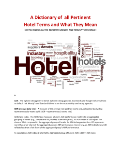 A Dictionary of all Pertinent Hotel Terms and What They Mean