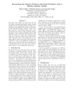 Extracting the Names of Genes and Gene Products with a Hidden
