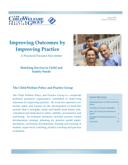 Matching Services to Child and Family Needs
