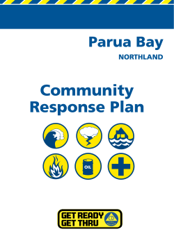 Community Response Plan - Northland Regional Council