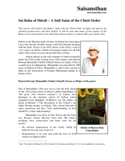 A Sufi Saint of the Chisti Order