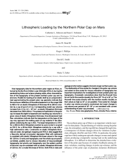 Lithospheric Loading by the Northern Polar Cap on Mars