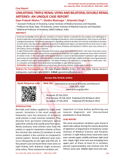 unilateral triple renal veins and bilateral double renal arteries