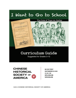 Mamie Tape Curriculum Guide - Chinese Historical Society of America