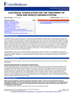 electrical stimulation for the treatment of pain and muscle rehabilitation