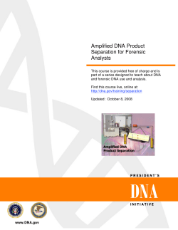 Amplified DNA Product Separation for Forensic Analysts
