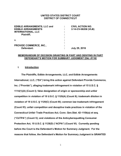 Edible Arrangements v. Provide Commerce