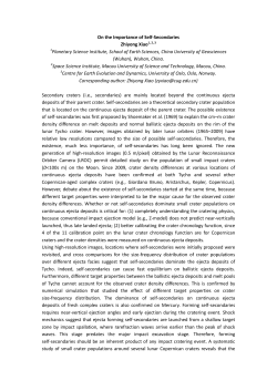 On the Importance of Self-Secondaries Zhiyong Xiao1, 2, 3