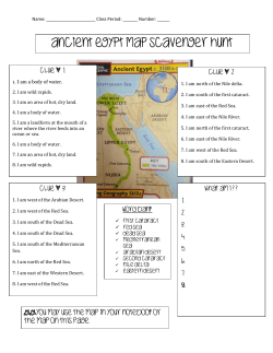 Ancient Egypt map scavenger hunt