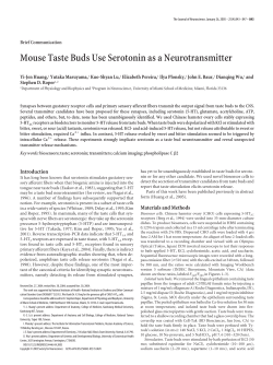 Mouse Taste Buds Use Serotonin as a Neurotransmitter