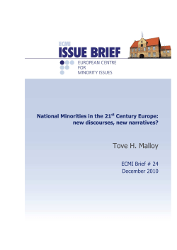 National Minorities in the 21st Century Europe