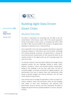 Building Agile Data Driven Smart Cities