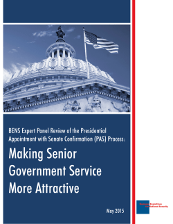 Making Senior Government Service More Attractive