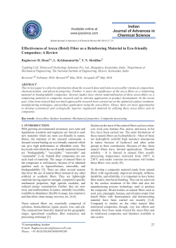 Effectiveness of Areca (Betel) Fiber as a Reinforcing Material in Eco