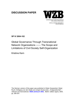Global governance through transnational network