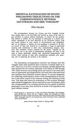 medieval rationalism or mystic philosophy?