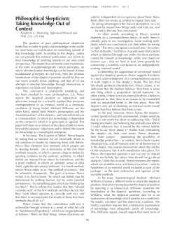 Philosophical Skepticism: Taking Knowledge Out of Context