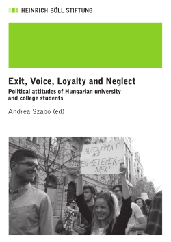 Exit, Voice, Loyalty and Neglect