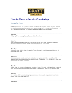 How to Clean a Granite Countertop Introduction