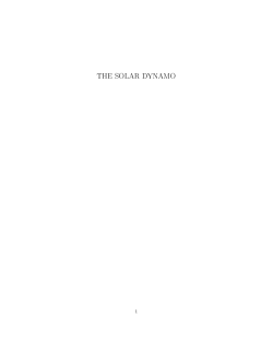 THE SOLAR DYNAMO