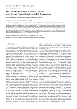 Mass-Transfer Mechanism of Alumina Ceramics under Oxygen