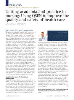 Nursing practice and work environment