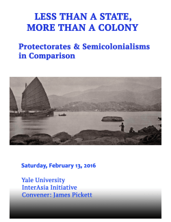 Protectorates and Semicolonialisms in