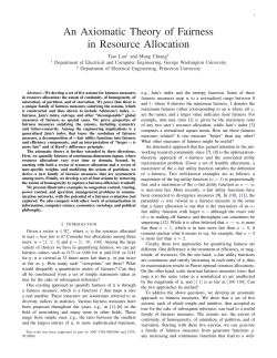 An Axiomatic Theory of Fairness in Resource Allocation